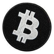 Emblema del logotipo de Bitcoin Cryptocurrency Airsoft bordado hierro-en / parche de velcro 2
