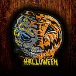 Patch Velcro / Thermocollant Brodé Halloween Monster Pumpkin Haunted