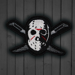 Jason Voorhees Freitag, der 13. Film Stickerärmel zum Aufbügeln / Klettverschluss