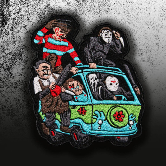 The Mystery Machine with Horrors Legends Embroidered Iron-on / Velcro Patch