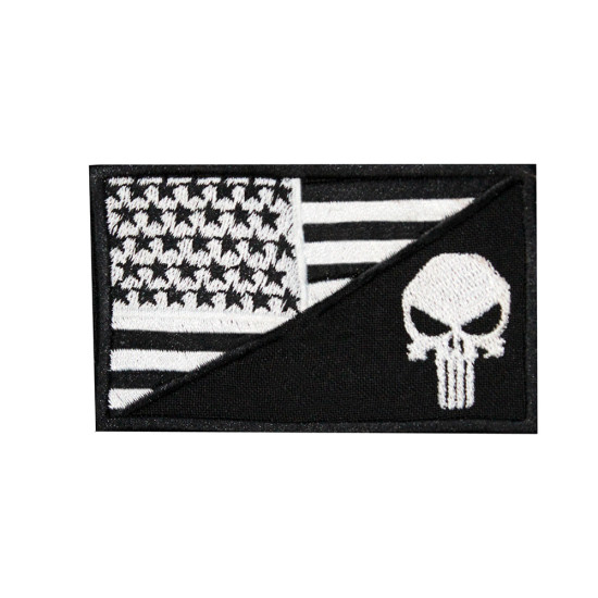 OCP Embroidered Punisher Skull Patch - Hook Fastener from Hessen