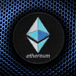 Parche de velcro / termoadhesivo bordado con sistema de minería de criptedas Ethereum 2