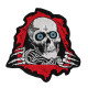 Hell Heart Skull Handmade Embroidered Iron-on / Velcro Sleeve Patch