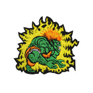 Patch termoadesiva / velcro con ricamo eroe Blanka Street Fighter