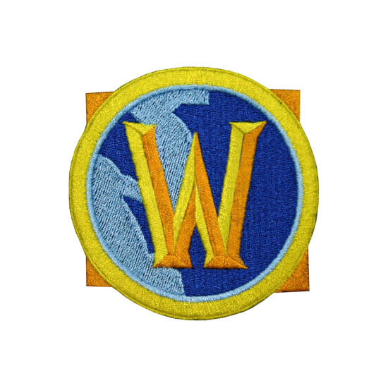 World of Warcraft Logo Stickerei Aufbügeln / Klettverschluss