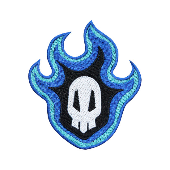 Anime Bleach Logo Emblem Bestickter Aufbügel- / Klettaufnäher
