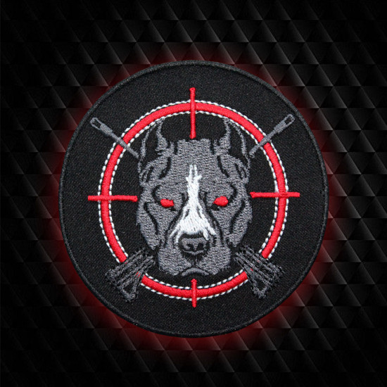 Sniper Pitbull Forces Embroidered Patch Iron-on / Velcro  