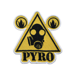 Patch thermocollant / velcro brodé de masque à gaz Pyro Team Fortress 2