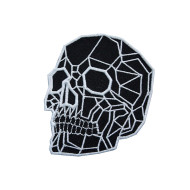 Patch thermocollant / velcro brodé d'os de crâne de mort