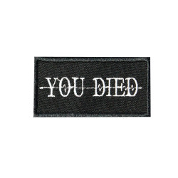 Dark Souls Game Series YOU DIED Embroidery Iron-on / Velcro Patch 