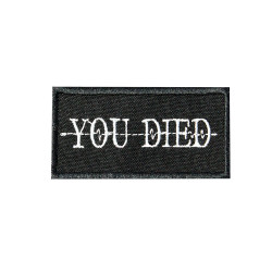 Dark Souls-Spieleserie YOU DIED Stickerei Aufbügeln / Klett-Patch