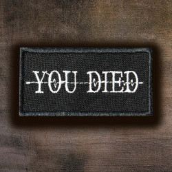 Dark Souls-Spieleserie YOU DIED Stickerei Aufbügeln / Klett-Patch