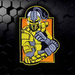 Mortal Kombat Scorpion Emblem Toppa con ferro da stiro ricamata / Velcro
