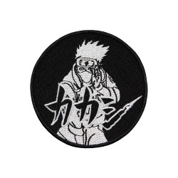 Kakashi Hatake Anime Naruto Parche de velcro / hierro bordado