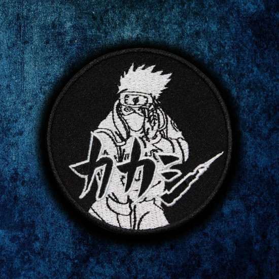 Kakashi Hatake Anime Naruto Embroidered Iron-on / Velcro Patch 