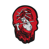 Woman Samurai Blade Embroidery Iron-on / Velcro Patch 