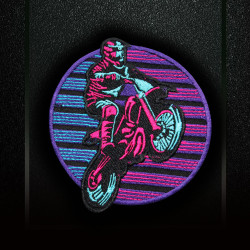 CYBERPUNK 2077 Patch de broderie de moto à coudre / thermocollant