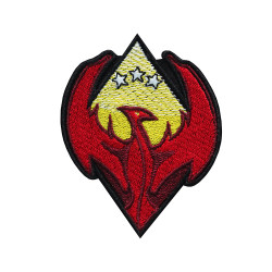 Phoenix Pyramid Bird Embroidered Sleeve Iron-on / Velcro Patch