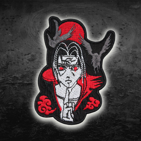 Patch thermocollant / Velcro brodé Naruto Uchiha Itachi Raven Anime 2