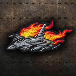 Air Force Fighter Plane Embroidered Sleeve Iron-on / Velcro Patch