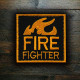 Fire Fighter Airsoft Embroidered Sleeve Iron-on / Velcro Patch