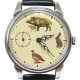 Orologio da polso sovietico vintage Molniya Hunters con animali