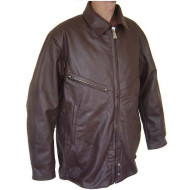 Soviet air force pilot Shevretka brown leather military jacket