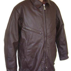 Soviet air force pilot Shevretka brown leather military jacket