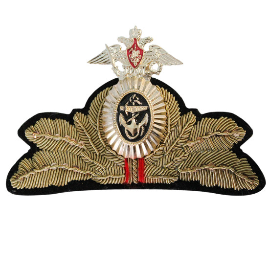 Distintivo per cappello da ufficiale della Marina moderna sovietica Granchio 