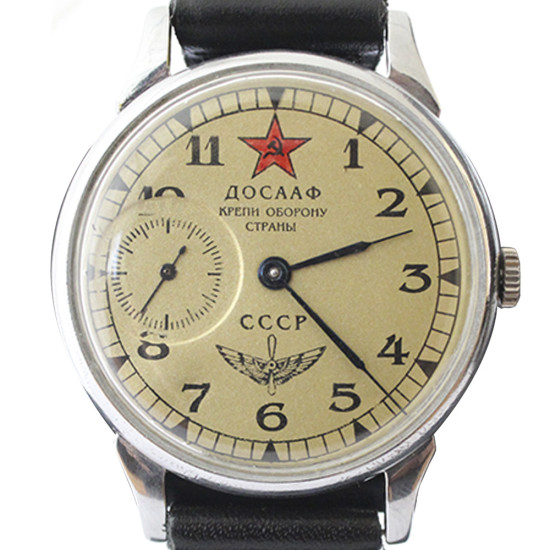 Sowjetische Molniya Armbanduhr Sowjetarmee DOSAAF