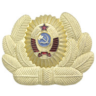 Insigne de chapeau de cocarde de policier soviétique
