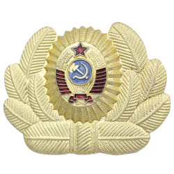 ソビエト警官の花形帽子バッジ