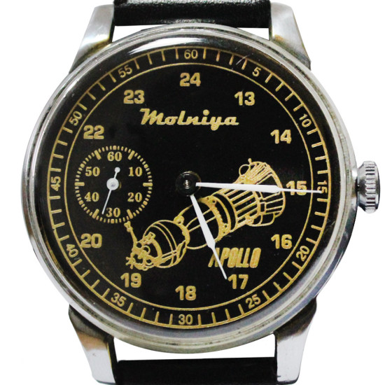 Orologio da polso spaziale sovietico Molniya con cabina spaziale Appolo