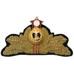 ソ連海軍艦隊本物の提督帽子バッジ ソビエト連邦ヴィンテージ カニ コケード オリジナル帽子ピン
