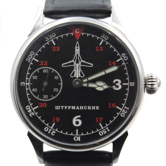 Reloj de pulsera vintage Molnija Navy Aviation 