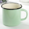 Mug Vintage soviétique en métal olive clair tasse russe émail 400 ml