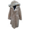 Manteau d'hiver à capuche vintage de l'Union soviétique Manteau en peau de mouton très chaud du général original en cuir suédé