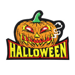 Velcro brodé de citrouille d'Halloween / Patch thermocollant sur les manches 2