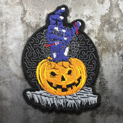 Halloween Ghost Pumpkin Embroidered Velcro / Iron-on Sleeve Patch 4