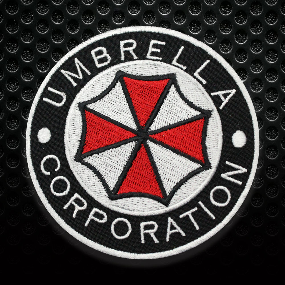 Resident Evil Umbrella embroidered 1.5 inches 2pc hat Patch set 