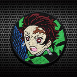 Anime Demon Slayer Embroidered Iron-on / Velcro Sleeve Patch