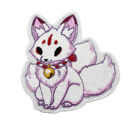 Patch thermocollant / velcro brodé japonais Fox Kitsune