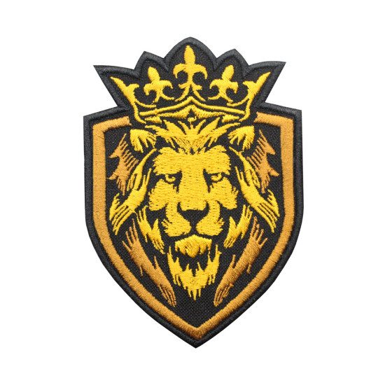 König der Löwen Beast besticktes Bügelbild / Ärmelaufnäher mit Klettverschluss