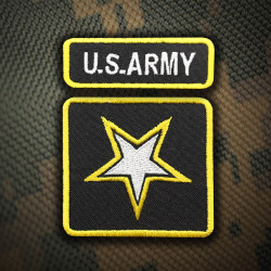 Patch thermocollant/velcro brodé d'uniforme de l'armée américaine