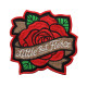 Little but Fierce Rose Embroidered Iron-on / Velcro Sleeve Patch