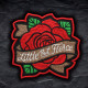 Little but Fierce Rose Embroidered Iron-on / Velcro Sleeve Patch