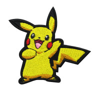 Anime Pokemon Pikachu Logo bordado hierro-en / parche de manga de velcro