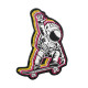 Spaceman on Skateboard Embroidered Iron-on / Velcro Sleeve Patch
