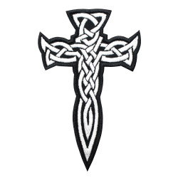 Knot Celtic Sword Embroidered Iron-on / Velcro Sleeve Patch