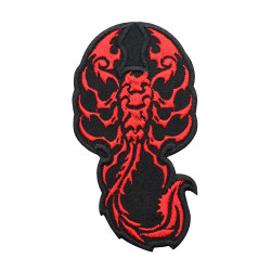 Signe du zodiaque Scorpion brodé thermocollant / patch à manches velcro